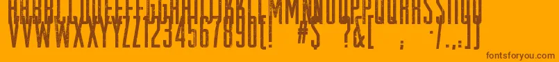 RaleighRock Font – Brown Fonts on Orange Background