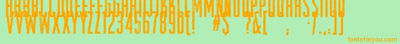 RaleighRock Font – Orange Fonts on Green Background