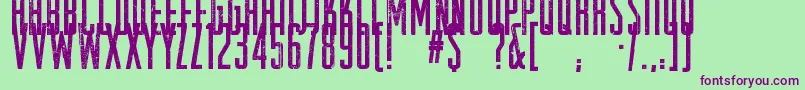 RaleighRock Font – Purple Fonts on Green Background