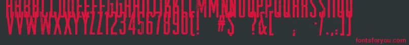 RaleighRock Font – Red Fonts on Black Background