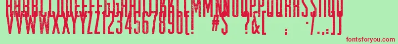 RaleighRock Font – Red Fonts on Green Background