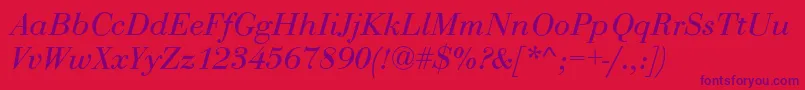 More about RothniNormalItalic Font RothniNormalItalic Font – Purple Fonts on Red Background