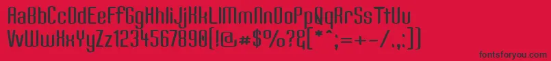 KandideWide Font – Black Fonts on Red Background