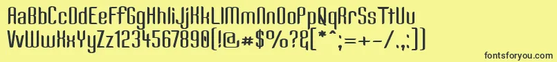 KandideWide Font – Black Fonts on Yellow Background