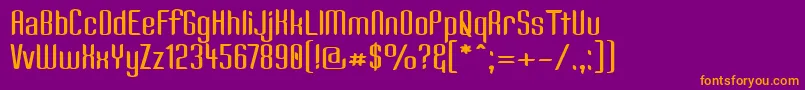 KandideWide Font – Orange Fonts on Purple Background