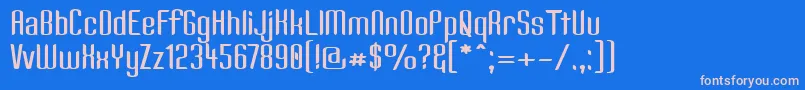 Шрифт KandideWide – розовые шрифты на синем фоне