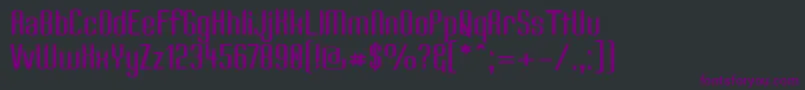 Шрифт KandideWide – фиолетовые шрифты на чёрном фоне