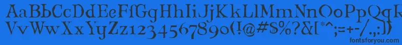 フォントMaryjlr – 黒い文字の青い背景