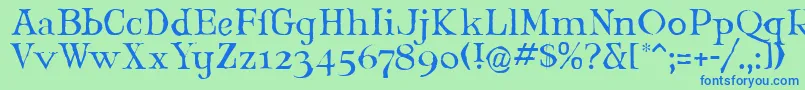 Maryjlr Font – Blue Fonts on Green Background