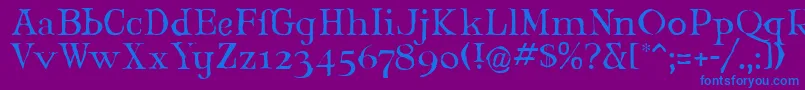 Maryjlr Font – Blue Fonts on Purple Background