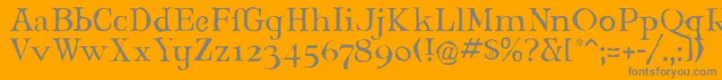 Maryjlr Font – Gray Fonts on Orange Background