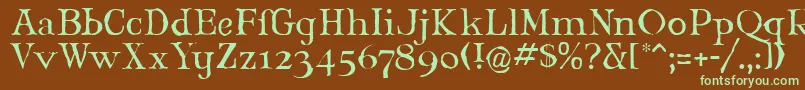 Maryjlr Font – Green Fonts on Brown Background