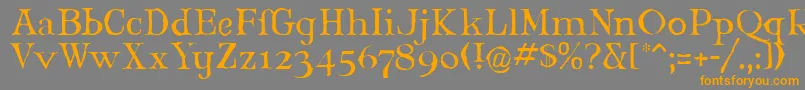 Maryjlr Font – Orange Fonts on Gray Background