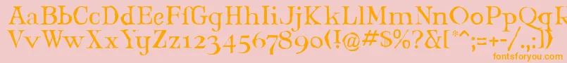 Maryjlr Font – Orange Fonts on Pink Background