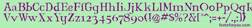 Maryjlr Font – Purple Fonts on Green Background