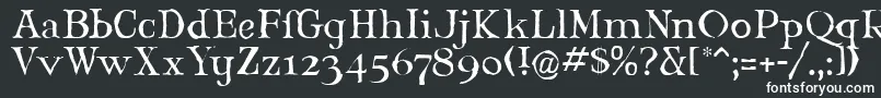 Maryjlr-fontti – valkoiset fontit mustalla taustalla