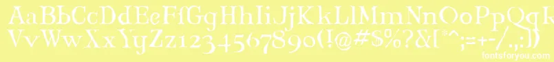 Maryjlr Font – White Fonts on Yellow Background