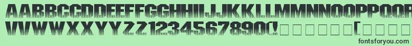 Шрифт Invisiblekiller – чёрные шрифты на зелёном фоне