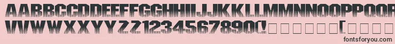 Invisiblekiller-fontti – mustat fontit vaaleanpunaisella taustalla