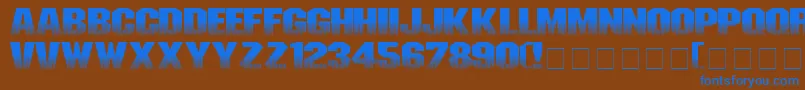 Invisiblekiller Font – Blue Fonts on Brown Background