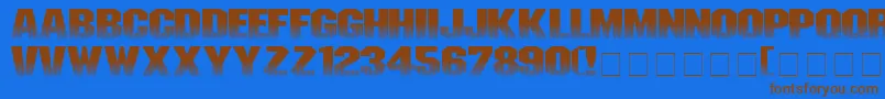 Шрифт Invisiblekiller – коричневые шрифты на синем фоне