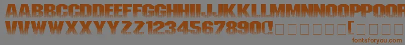Invisiblekiller-Schriftart – Braune Schriften auf grauem Hintergrund