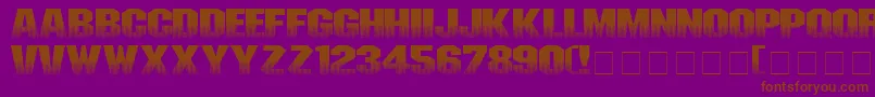Invisiblekiller-fontti – ruskeat fontit violetilla taustalla
