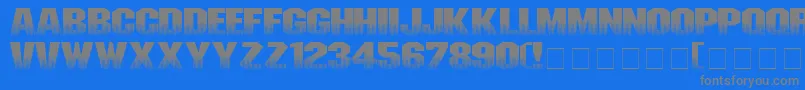 Invisiblekiller-fontti – harmaat kirjasimet sinisellä taustalla