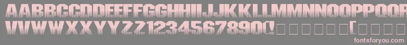 フォントInvisiblekiller – 灰色の背景にピンクのフォント