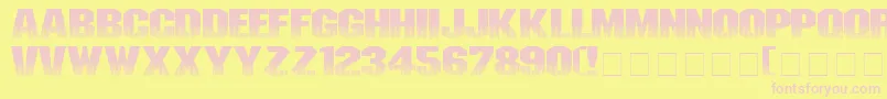 Invisiblekiller Font – Pink Fonts on Yellow Background