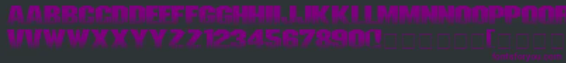 Invisiblekiller-fontti – violetit fontit mustalla taustalla