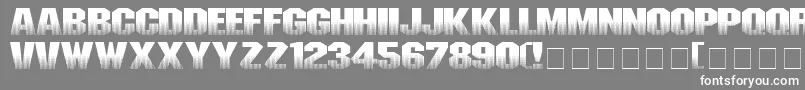 フォントInvisiblekiller – 灰色の背景に白い文字
