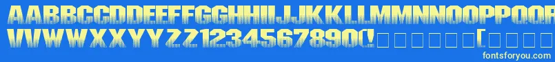Invisiblekiller Font – Yellow Fonts on Blue Background