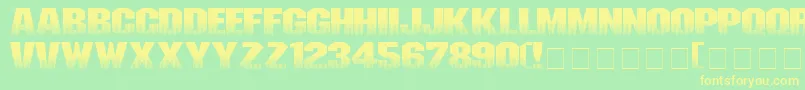 Invisiblekiller Font – Yellow Fonts on Green Background