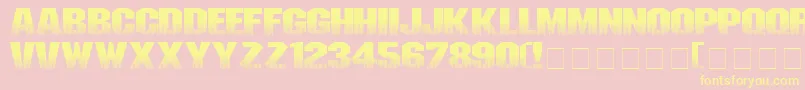 Invisiblekiller-fontti – keltaiset fontit vaaleanpunaisella taustalla