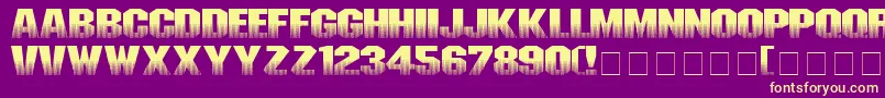 Invisiblekiller Font – Yellow Fonts on Purple Background