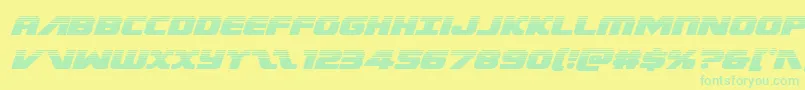 Federalescorthalfital-fontti – vihreät fontit keltaisella taustalla