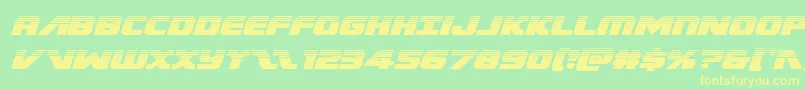 Federalescorthalfital Font – Yellow Fonts on Green Background