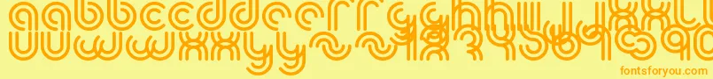 Yum Font – Orange Fonts on Yellow Background