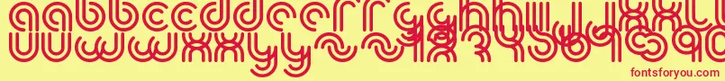 Yum Font – Red Fonts on Yellow Background