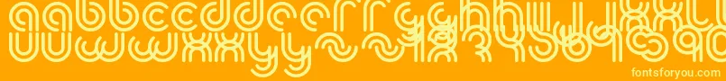 Yum Font – Yellow Fonts on Orange Background