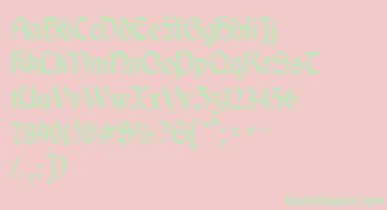 GaeliccondensedRegular font – Green Fonts On Pink Background