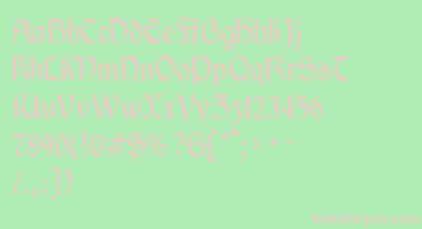 GaeliccondensedRegular font – Pink Fonts On Green Background
