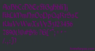GaeliccondensedRegular font – Purple Fonts On Black Background