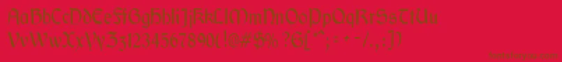 フォントGaeliccondensedRegular – 赤い背景に茶色の文字
