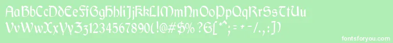GaeliccondensedRegular Font – White Fonts on Green Background