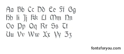 Review of the GaeliccondensedRegular Font
