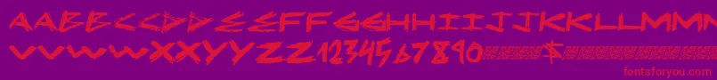 Makeout Font – Red Fonts on Purple Background