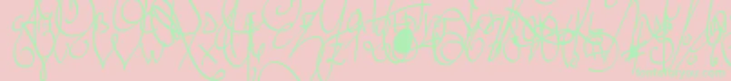 LyricDragonSemiBold Font – Green Fonts on Pink Background