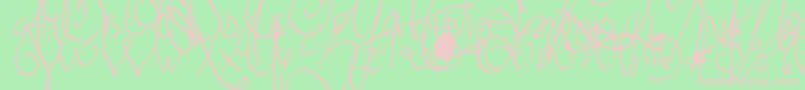 LyricDragonSemiBold Font – Pink Fonts on Green Background